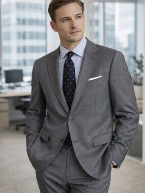 Z Zegna by Ermenegildo Zegna Wool Mohair Luxury Italy Blazer 44R EU 54 Gray